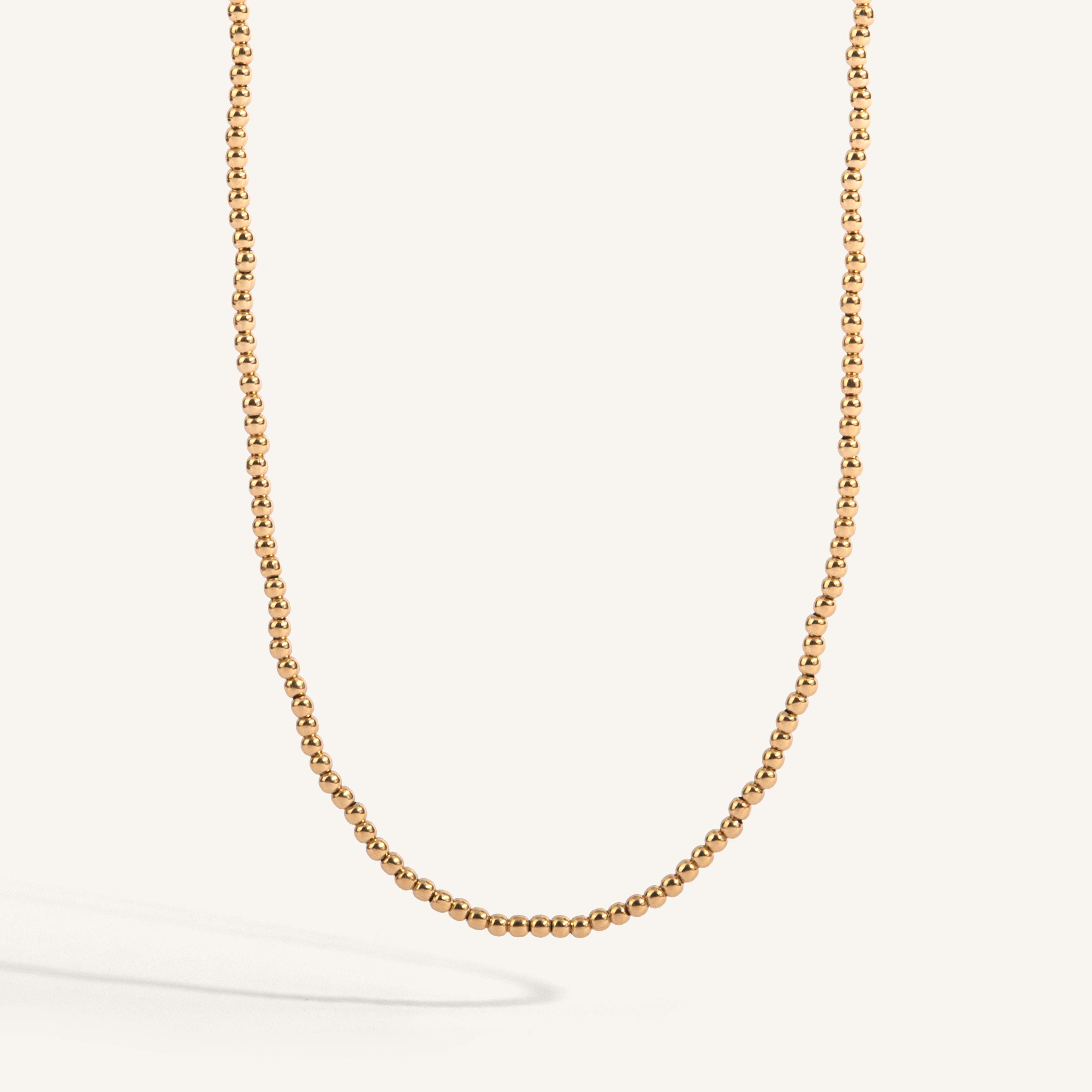 14kt Gold Filled Shine Bright Bead Necklace 15-18" - 2MM