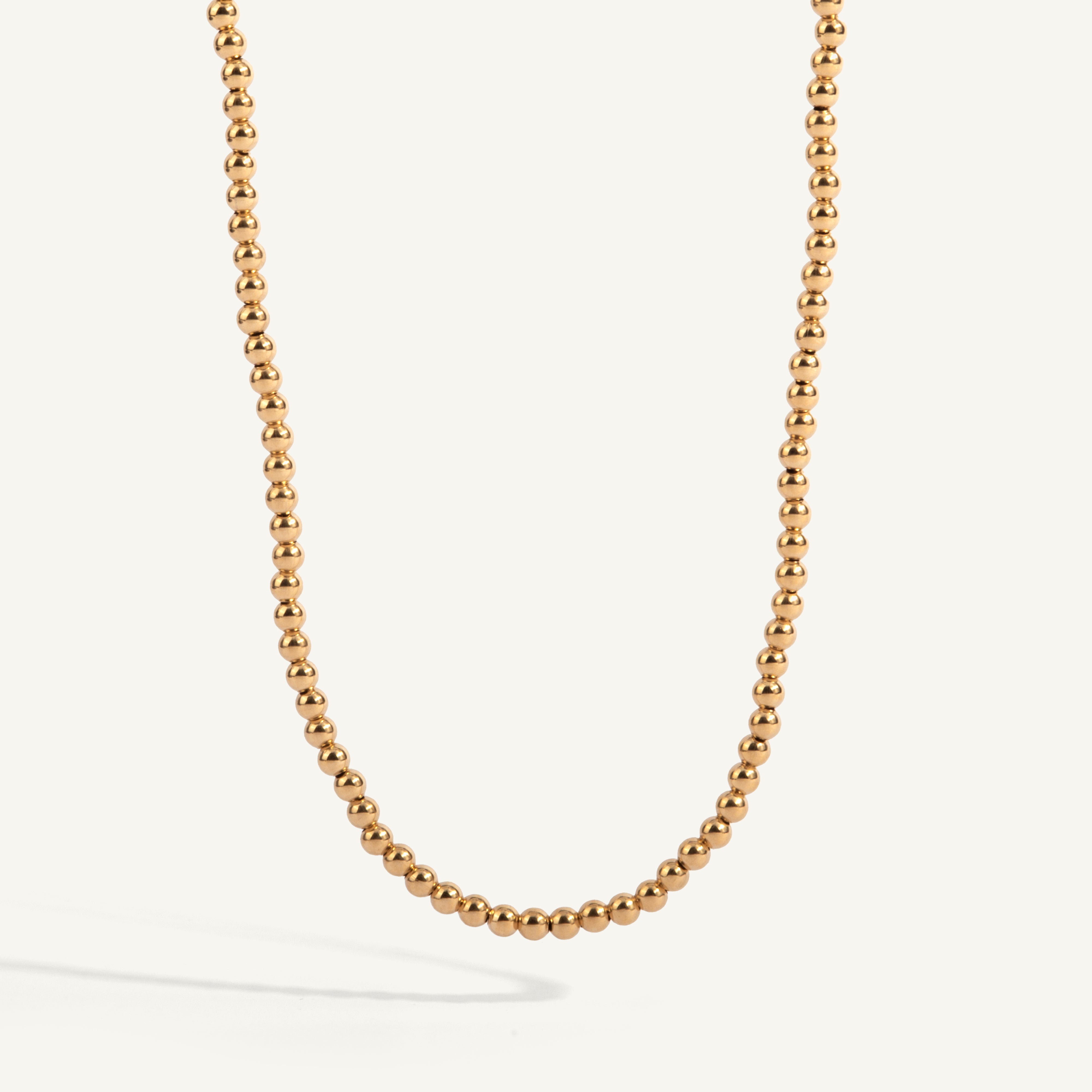 14kt Gold Filled Shine Bright Bead Necklace 15-18" - 3MM