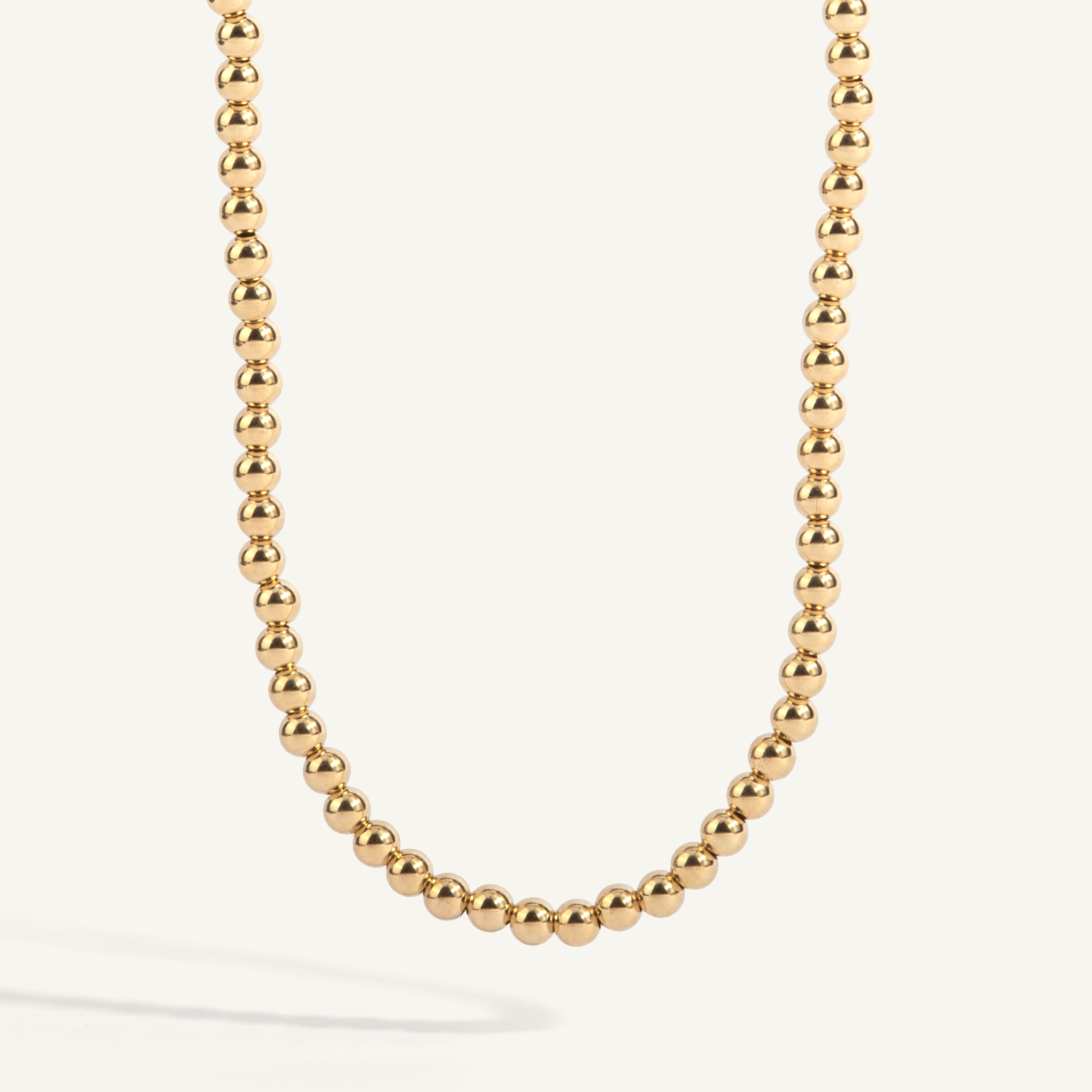 14kt Gold Filled Shine Bright Bead Necklace 15-18" - 4MM