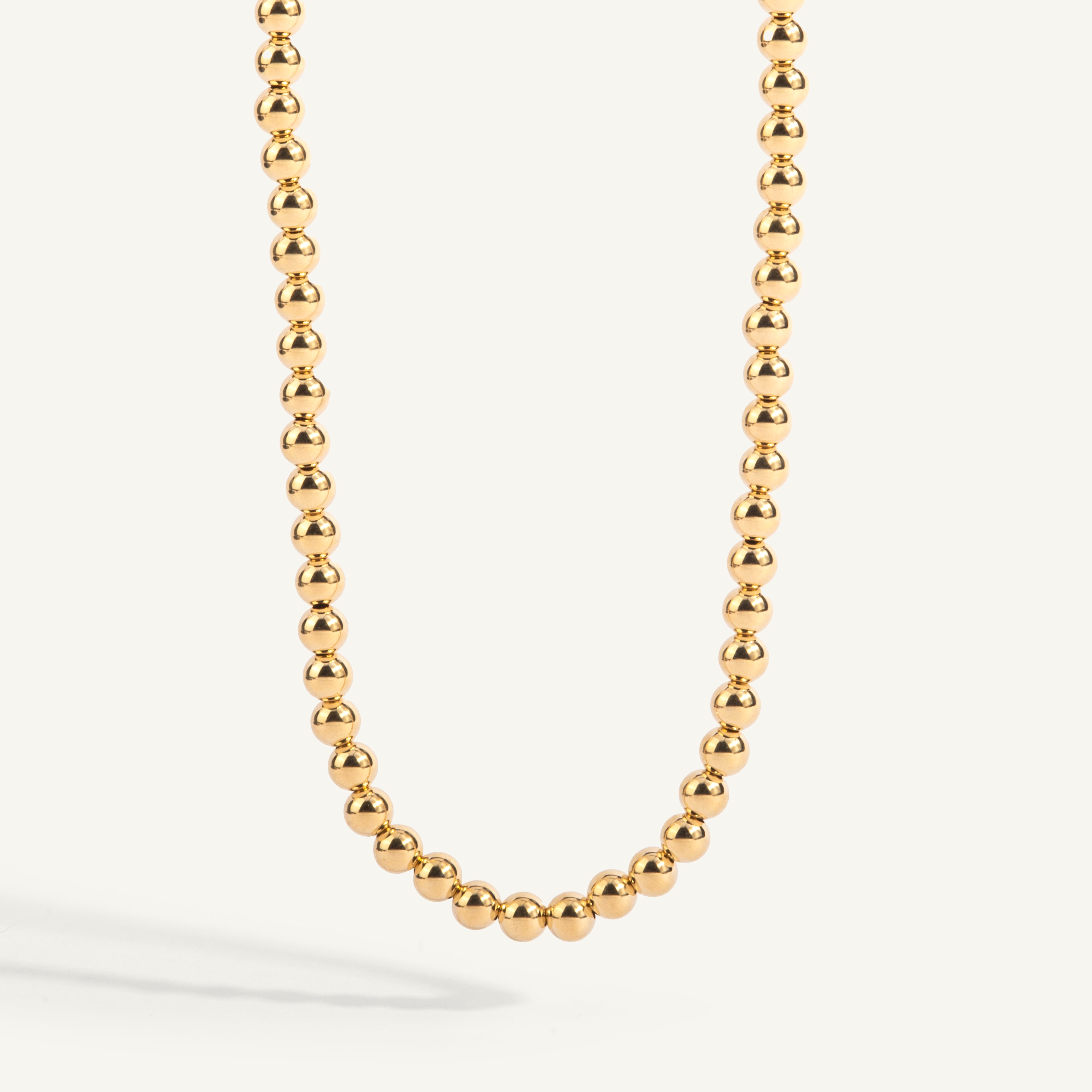 14kt Gold Filled Shine Bright Bead Necklace 15-18" - 5MM