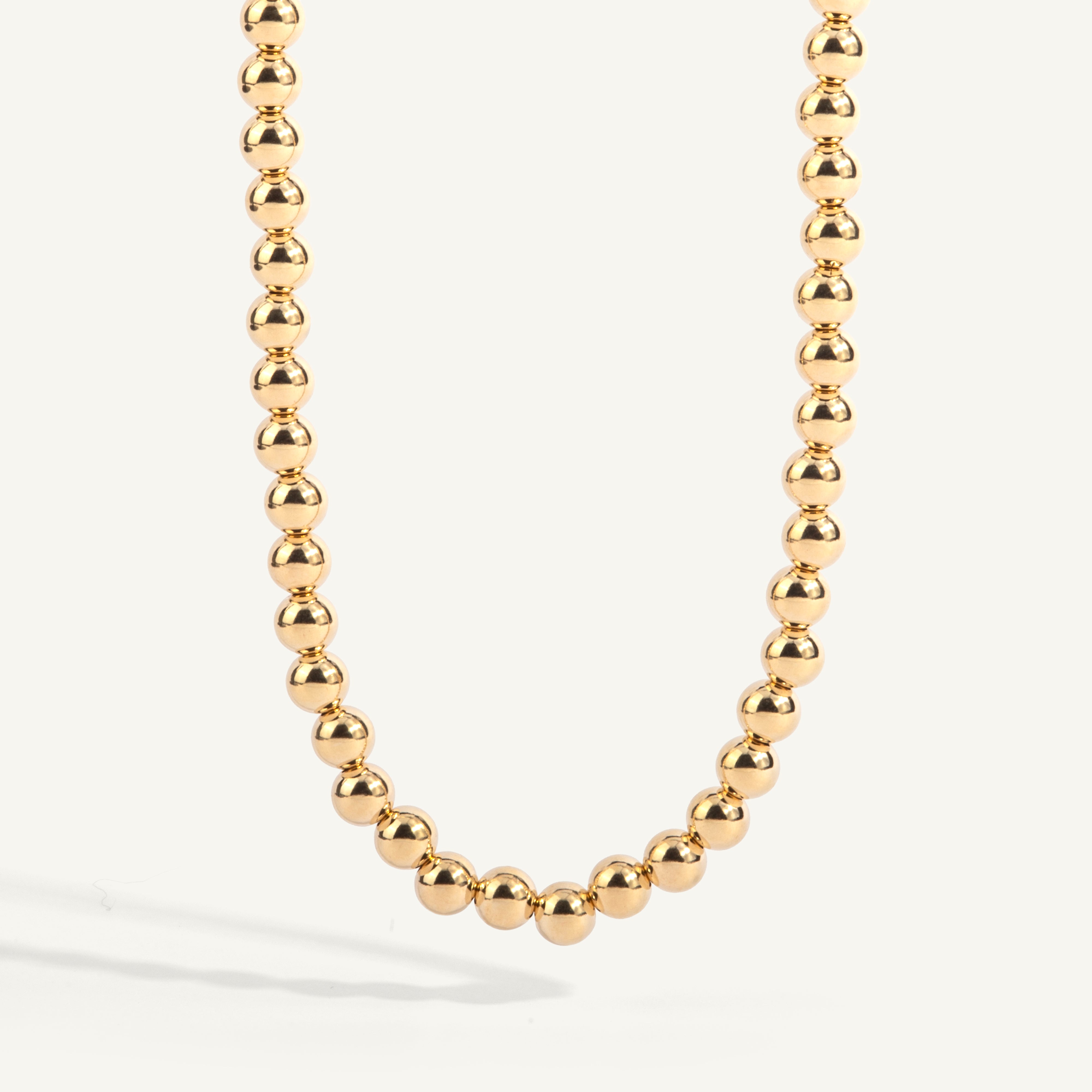 14kt Gold Filled Shine Bright Bead Necklace 15-18" - 6MM