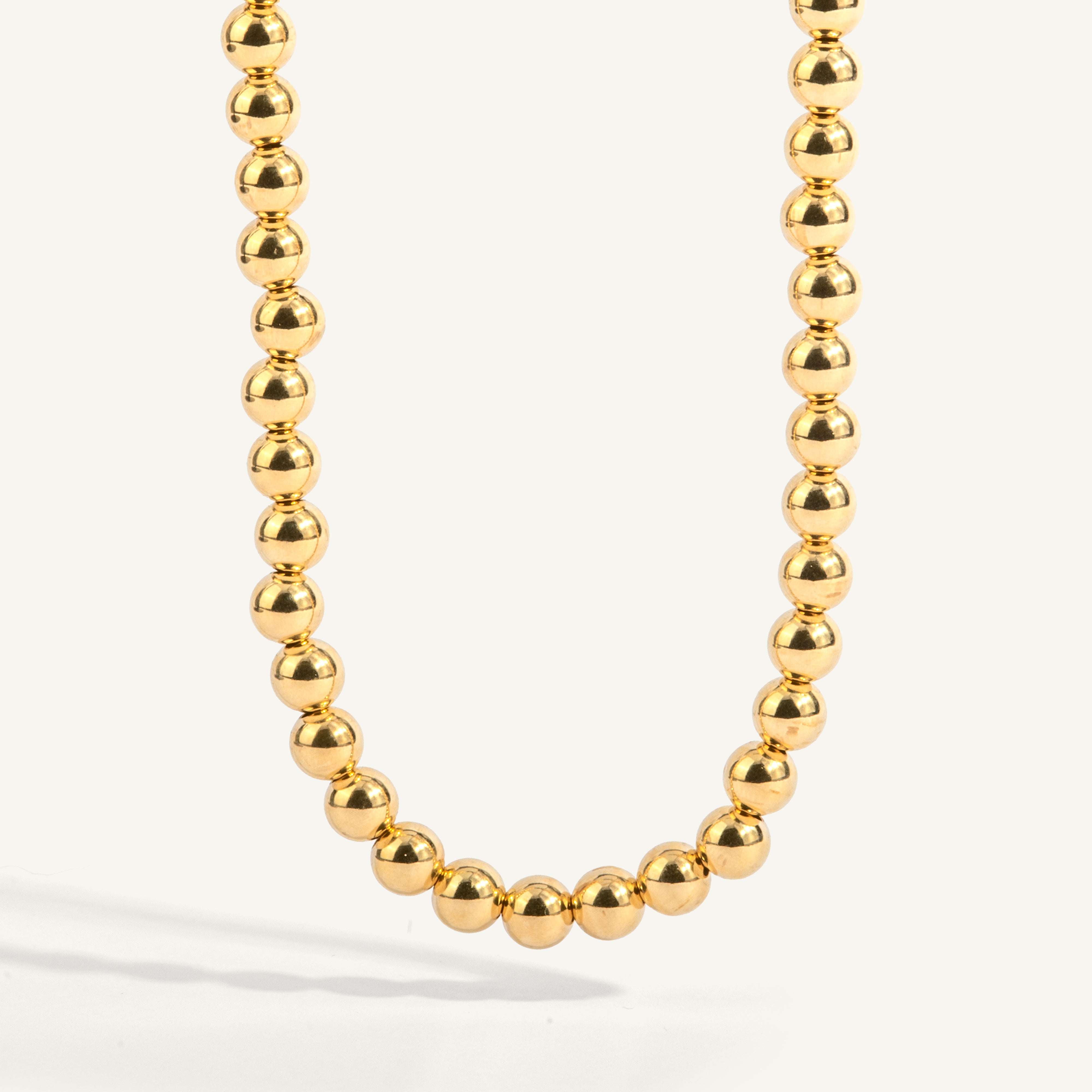 14kt Gold Filled Shine Bright Bead Necklace 15-18" - 7MM