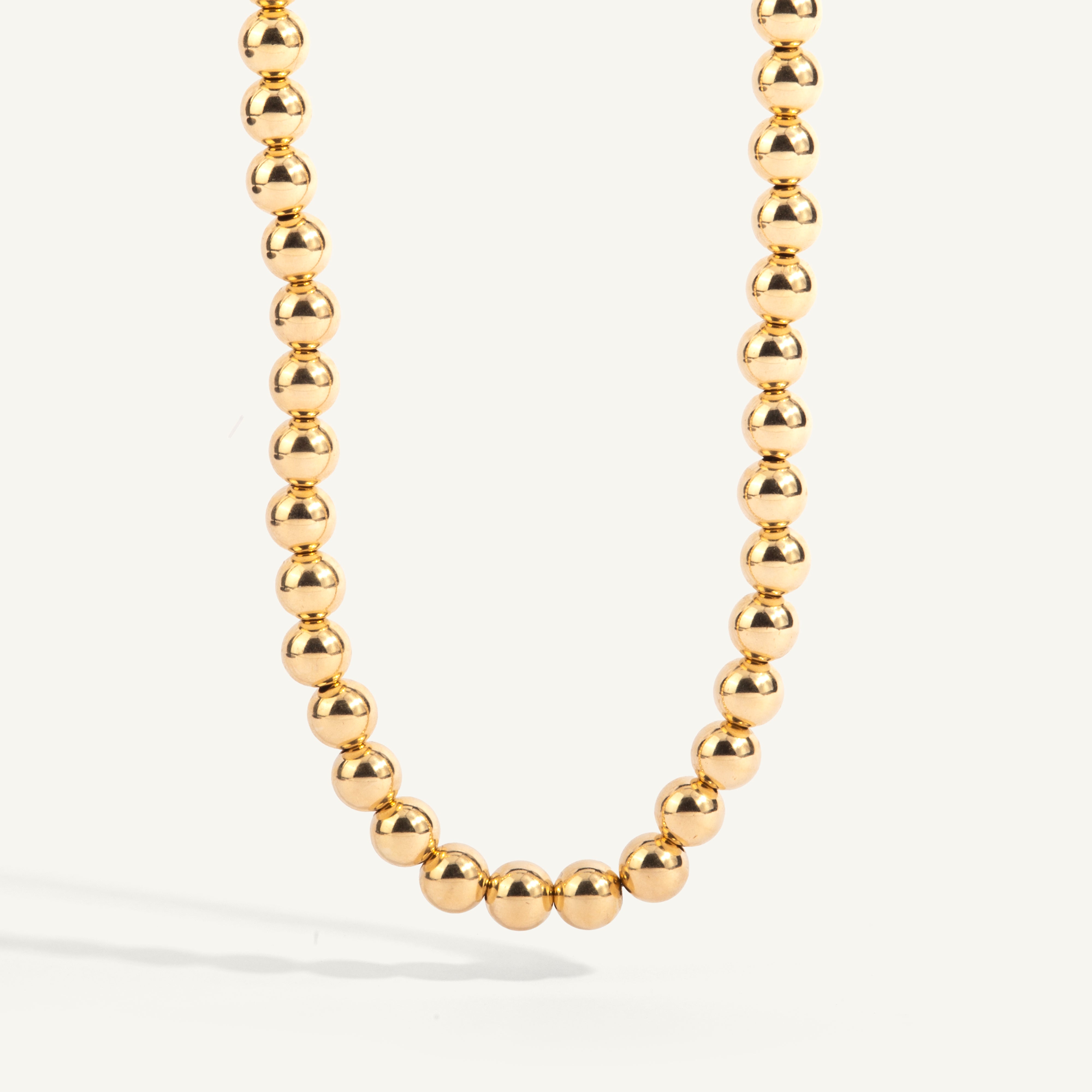 14kt Gold Filled Shine Bright Bead Necklace 15-18" - 8MM
