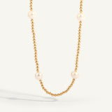 Pearl & 14kt Gold Filled Shine Bright Bead Necklace 15-18" - 3MM