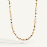14kt Gold Filled & Sterling Silver Shine Bright Two Tone Bead Necklace 15-18"  - 3MM & 4MM